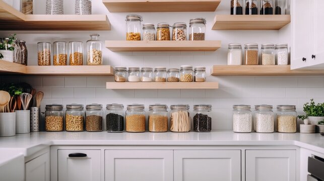 Organized kitchen pantry