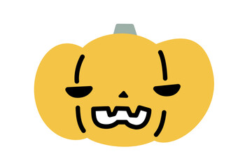 かわいいハロウィンのかぼちゃのイラスト お化けカボチャ ジャックオランタン