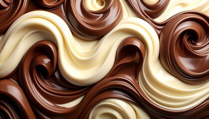 Swirling chocolate and cream textures (1)