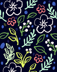 seamless floral pattern with flowers