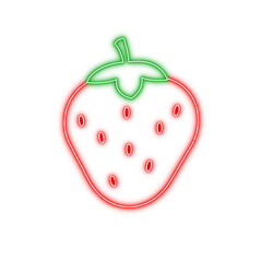 strawberry icon neon 