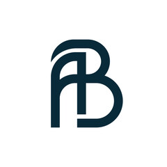 ab letters vector abstract modern logo