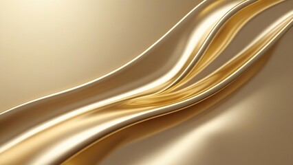 Smooth Metallic Gold Flow with Liquid Curve