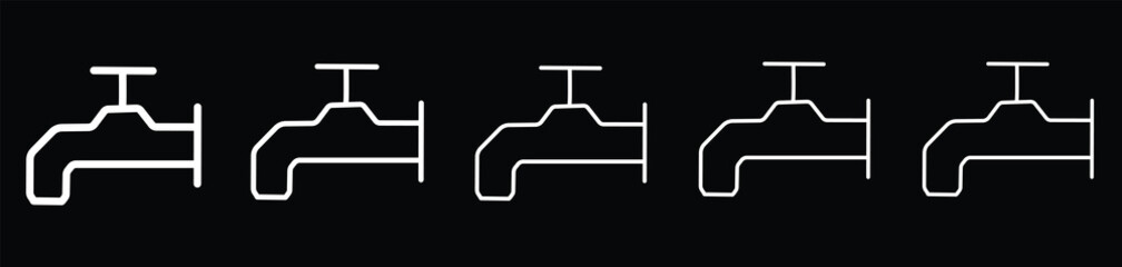 The water icon collection illustrates environmental balance and renewable energy