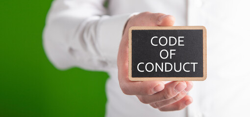 Code Of Conduct. Business concept
