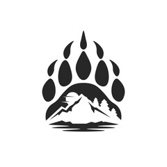 bear vector abstract modern logo