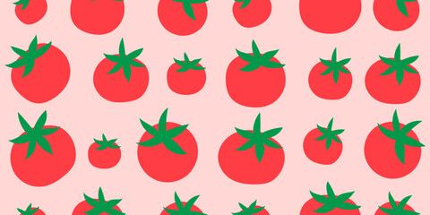 Tomato seamless pattern background
