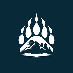 bear vector abstract modern logo