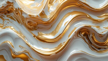 Bronze-Gold Wave Texture with Metallic Shine