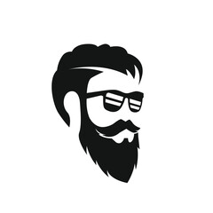 beard vector abstract modern logo