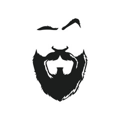 beard vector abstract modern logo