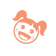 boy girl vector abstract modern logo