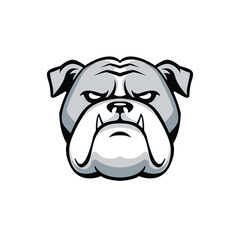 bulldog cartoon vector abstract modern logo