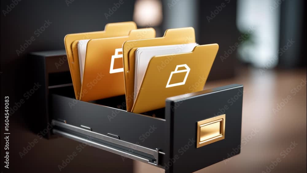 Poster yellow folder file folder document folder office drawer file storage organization paperwork filing s