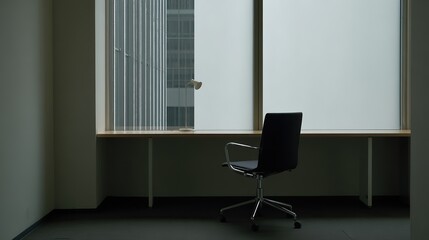 Minimalist workspace with clean surfaces and soft diffused window lighting.