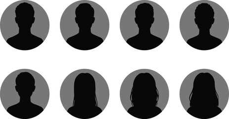 PrintSilhouette Profile Icons: Minimalist Avatars for Gender Diversity in Modern Design