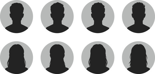 PrintSilhouette Profile Icons: Minimalist Avatars for Gender Diversity in Modern Design