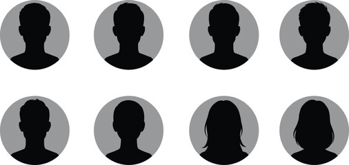 PrintSilhouette Profile Icons: Minimalist Avatars for Gender Diversity in Modern Design
