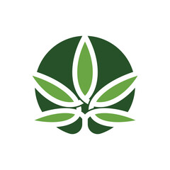 cannabis vector abstract modern logo