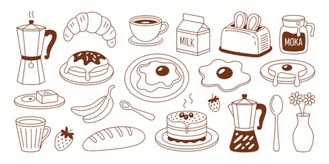 Hand Drawn Vector Illustration with CMYK Colors and Helvetica Font