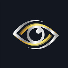 eye earth vector abstract modern logo