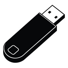 Tattoo artist element isolated usb flash drive on white background