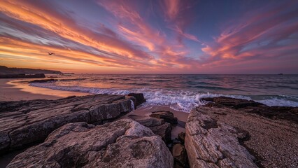 A beautiful shoreline paired with an extraordinary sky