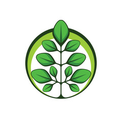 leaves abstract modern logo