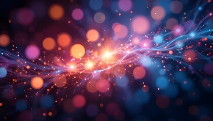 Elegant Abstract Light Vector Background with Soft Glow and Shining Elements