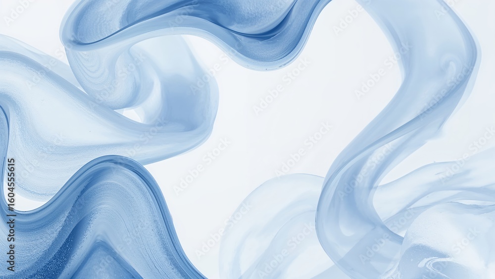 Aufkleber abstract soft design featuring dynamic blue wavy and curving lines on a bright background