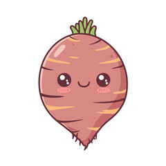 Fototapeta premium Charming cartoon sweet potato character for children's cooking workshops and healthy eating promotions