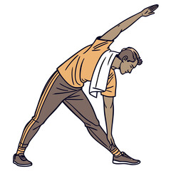 young man practicing yoga