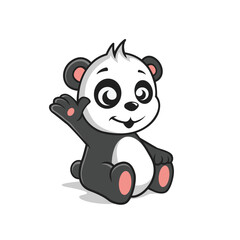 panda bamboo vector abstract modern logo