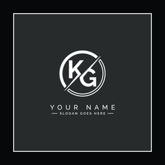 KG Minimal Vector Logo - Simple Business Logo for Monogram K and G