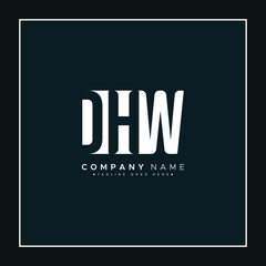 DHW Vector Logo Template - Creative Icon for Initial Letters D, H and W