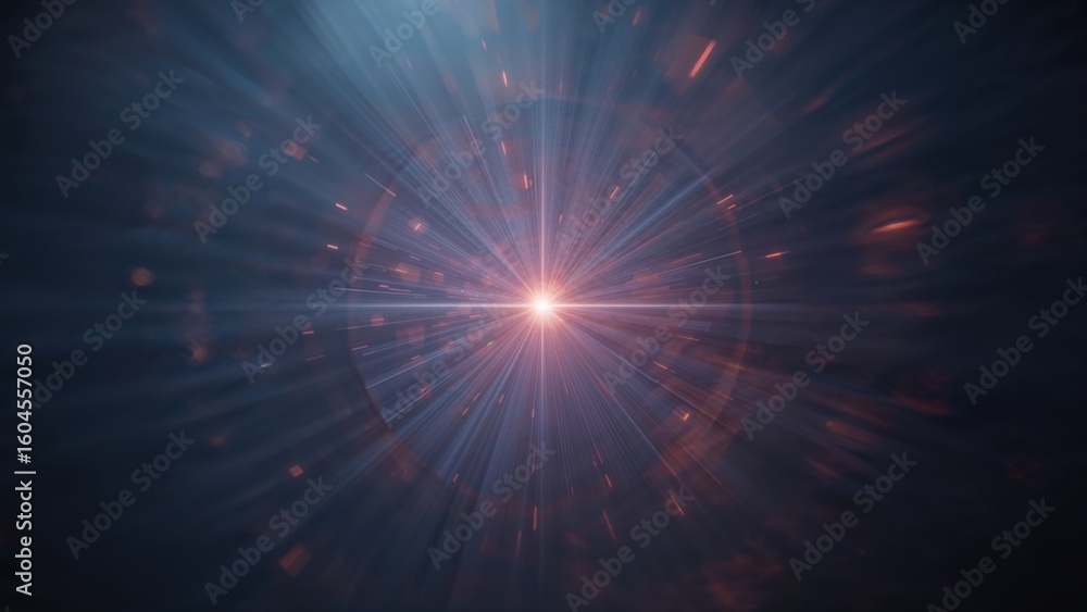 Poster radiant light rays creating an abstract scene