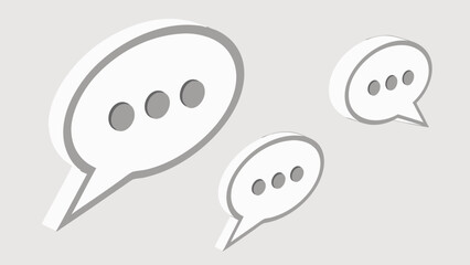 Obraz premium Stylized Speech Bubbles Representing Digital Communication and Interaction