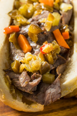 Homemade Chicago Italian Beef Sandwich