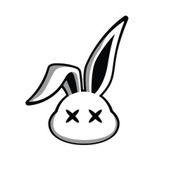 rabbit vector abstract modern logo
