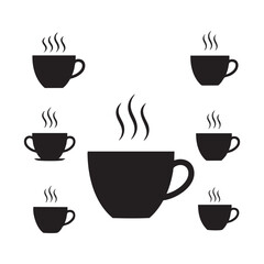 Collection of pet care icons silhouette isolated on white background