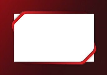 Red Gradient Background Frame with Sleek Edges for Modern Certificate Design