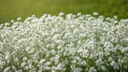 Fototapeta premium A Breeze Causes White Petals to Sway Gracefully