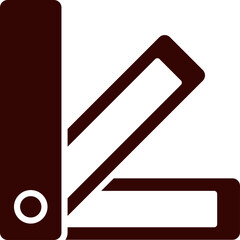 Flat style pantone icon in brown and white color.