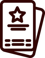 Flat style passes icon brown line art.