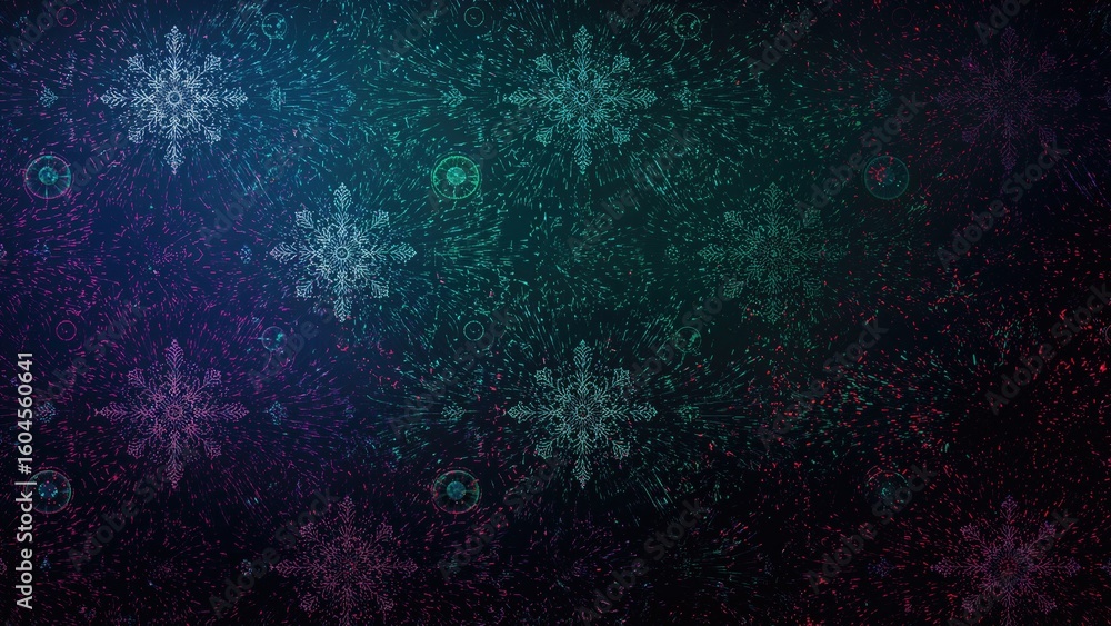 Poster vibrant festive illumination with abstract patterns and textures