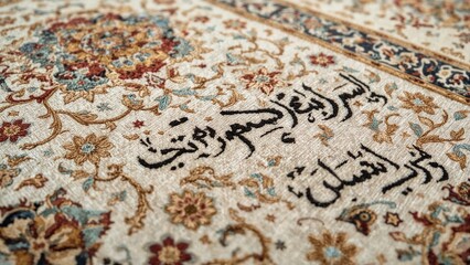 Naklejka premium Decorative embroidery on a sacred mat