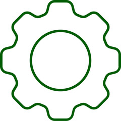 Setting Icon in Green Line Art.
