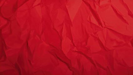 Textured red paper with creases in abstract style