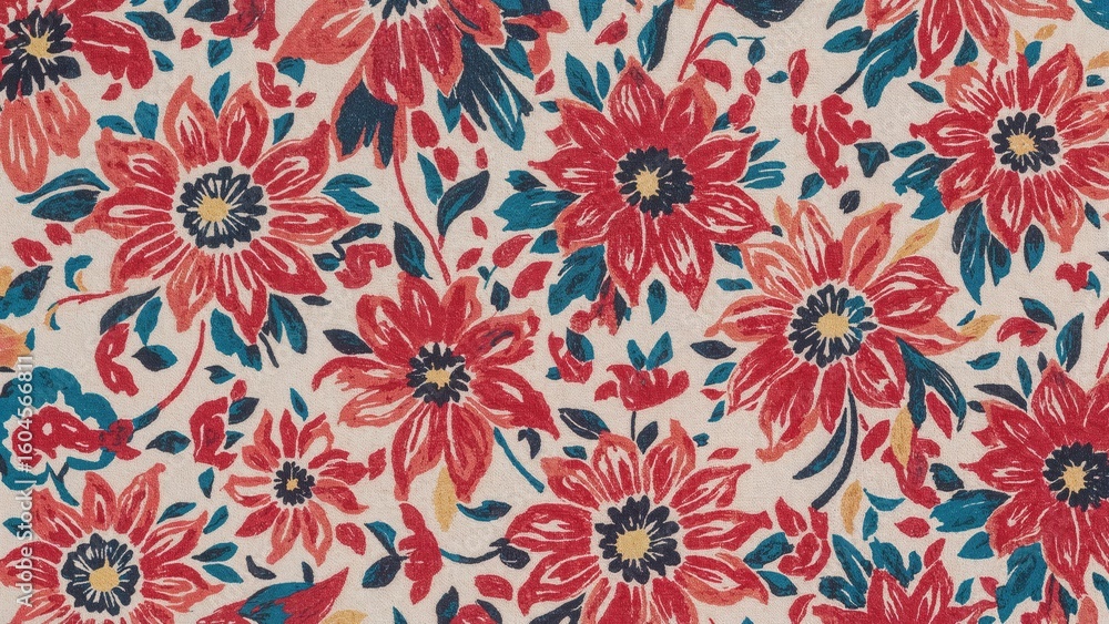 Poster traditional textile patterns with digital printing and abstract backgrounds