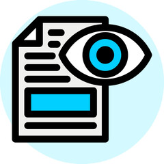 Colorful view page icon in flat style.